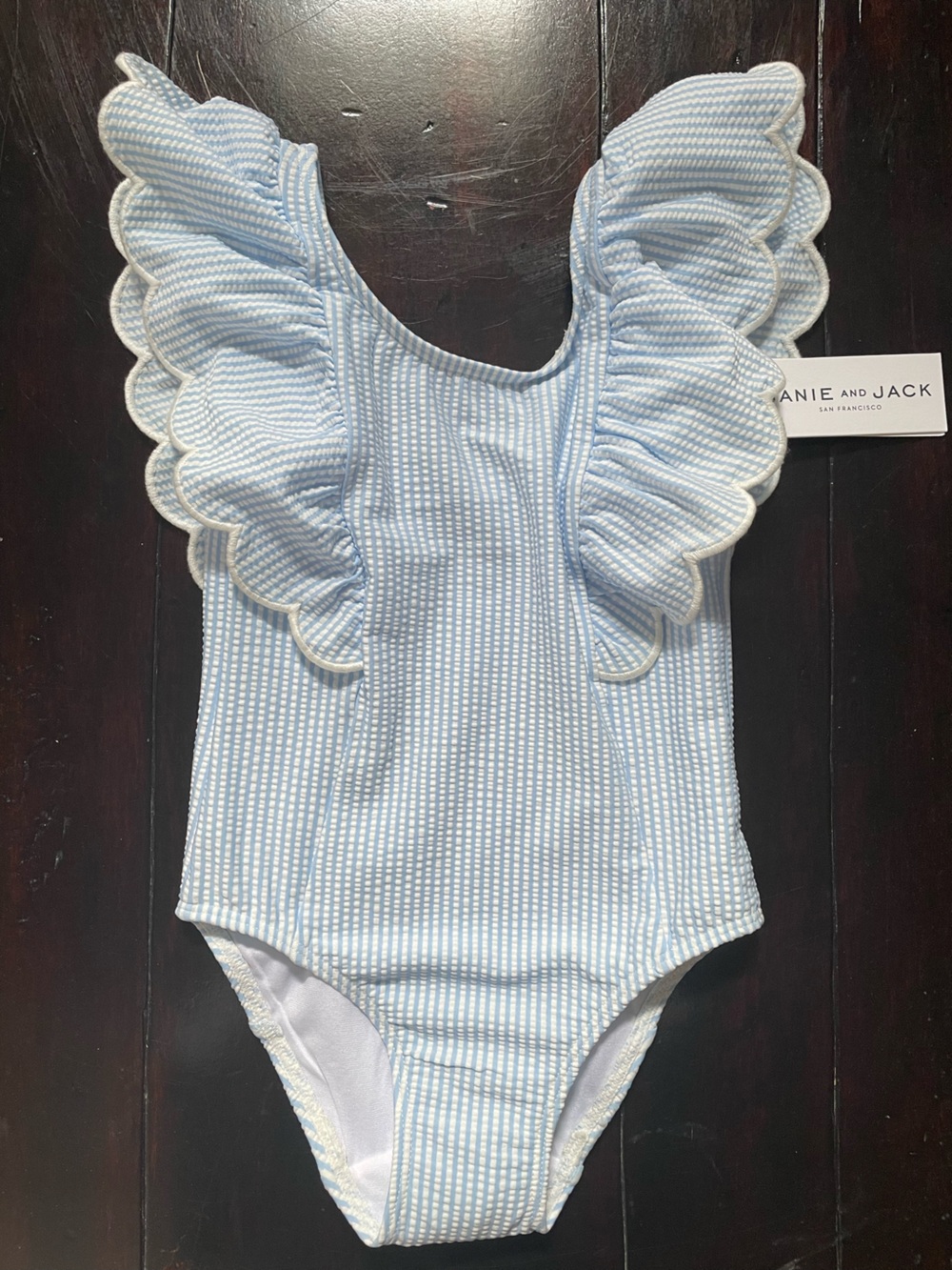 Janie and Jack Blue Seersucker Swimsuit